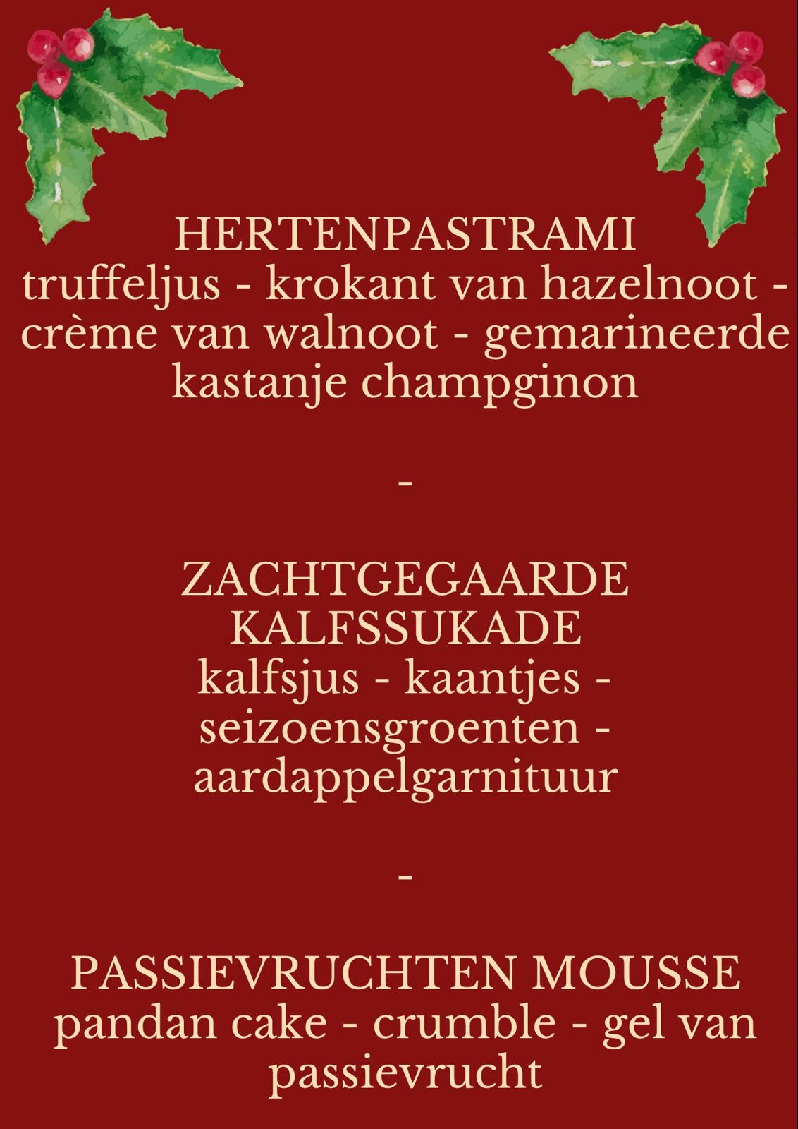 3 gangen menu "Smaak"